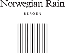 Logo for Norwegian Rain, clothing made from recycled materials.