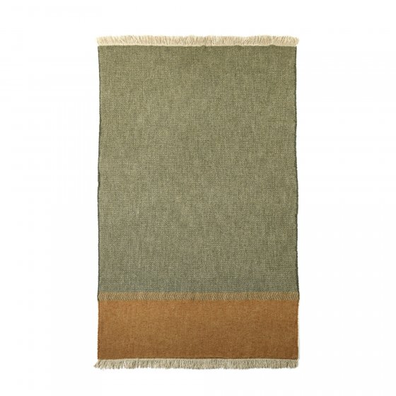 Olive color-block throw
