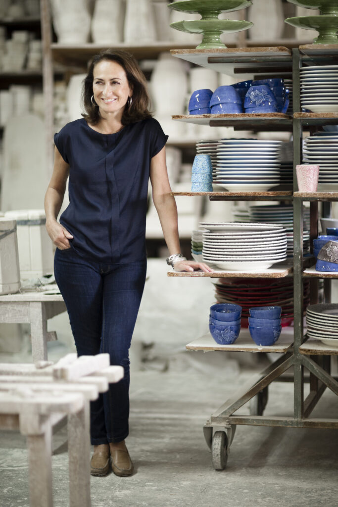 Portrait of Teresa Mateus, founder of Swedish ceramics brand, Mateus Collection.