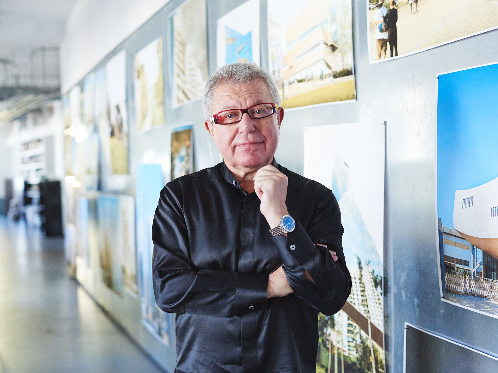 Portrait of Polish American Architect Daniel Libeskind.