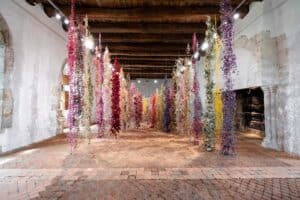 Banquet art installation by British installation artist Rebecca Louise Law