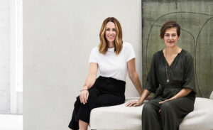 Jodie Fried and Sally Pottharst, founders of Armadillo sustainable rugs.