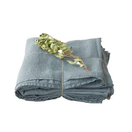 Linen Tales – Blue Fog Flat Sheet