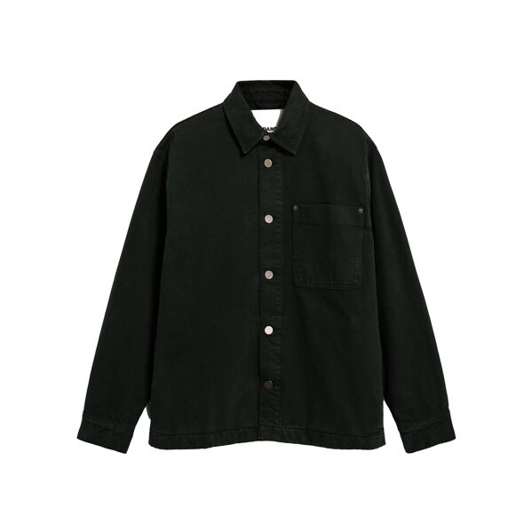 Dark green Button up jacket.