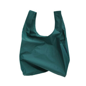 Green reusable nylon bag.