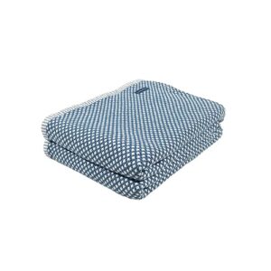 Faribault Mill—Edgecomb Cotton Blanket, French Blue