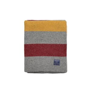 Faribault Mill—Frontier Wool Blanket, Gray