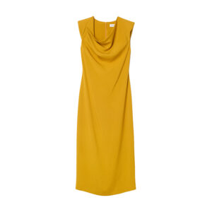 House of Dagmar—Draped Maxi Dress, Golden Yellow
