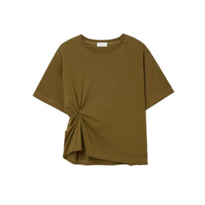 House of Dagmar—Knot T-Shirt, Dark Olive Green