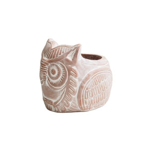 Korissa—Terracotta Pot, Horned Owl
