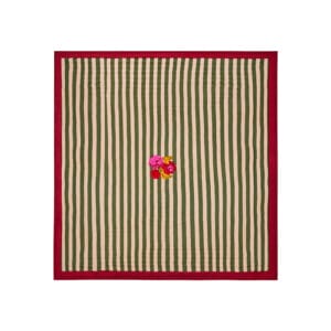 Lisa Corti—Reversible Quilt 250x270cm, Nizam Stripes Green Natural
