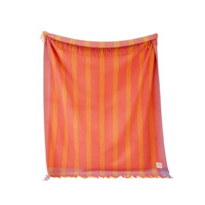 Tartan Blanket Co—Recycled Wool Blanket, Orange Frame Stripe